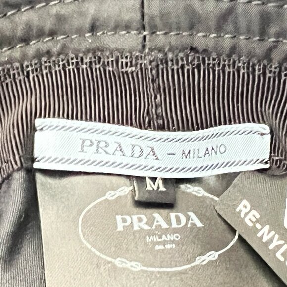 $1095 Authentic PRADA Made in ITALY Unisex Black Bucket Hats SZ.M / 58cm main image 12